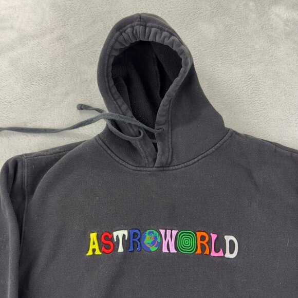 Travis Scott Astroworld Wish You Were Here Black Hoodie M - Picture 3 of 13
